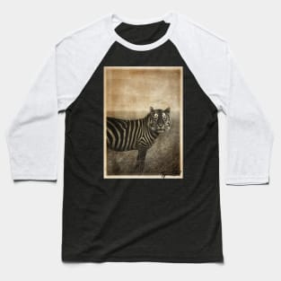 Tiger and Zebra Surreal mashup Baseball T-Shirt